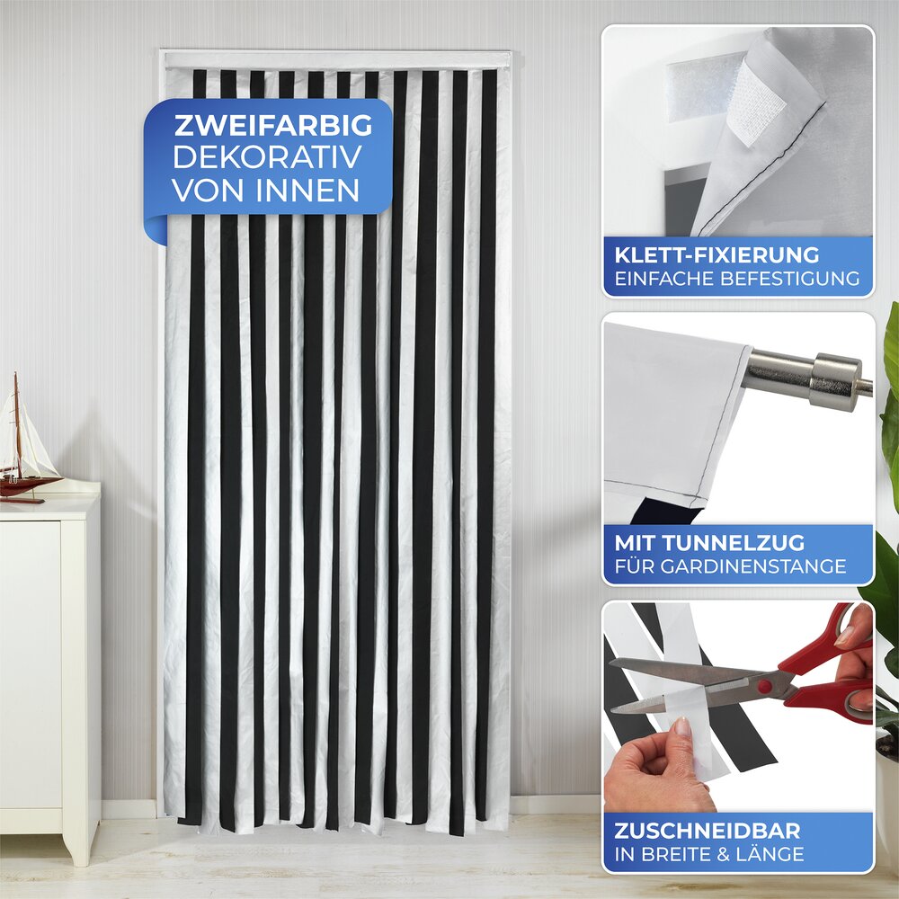 Rideau de porte Thermo 2 en 1  réduit le réchauffement des pièces intérieures