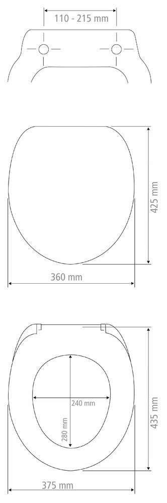 WC-Sitz Mod. Urbino wei  MDF, mit Absenkautomatik