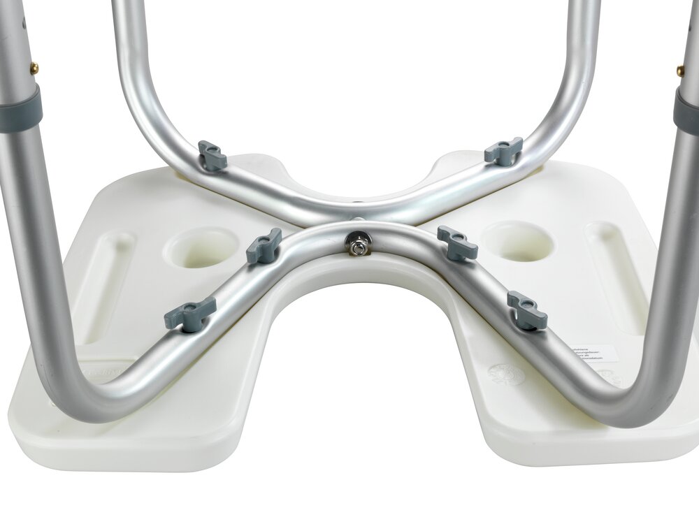 Tabouret de douche hygiénique Secura  réglable en hauteur, capacité de charge 120 kg