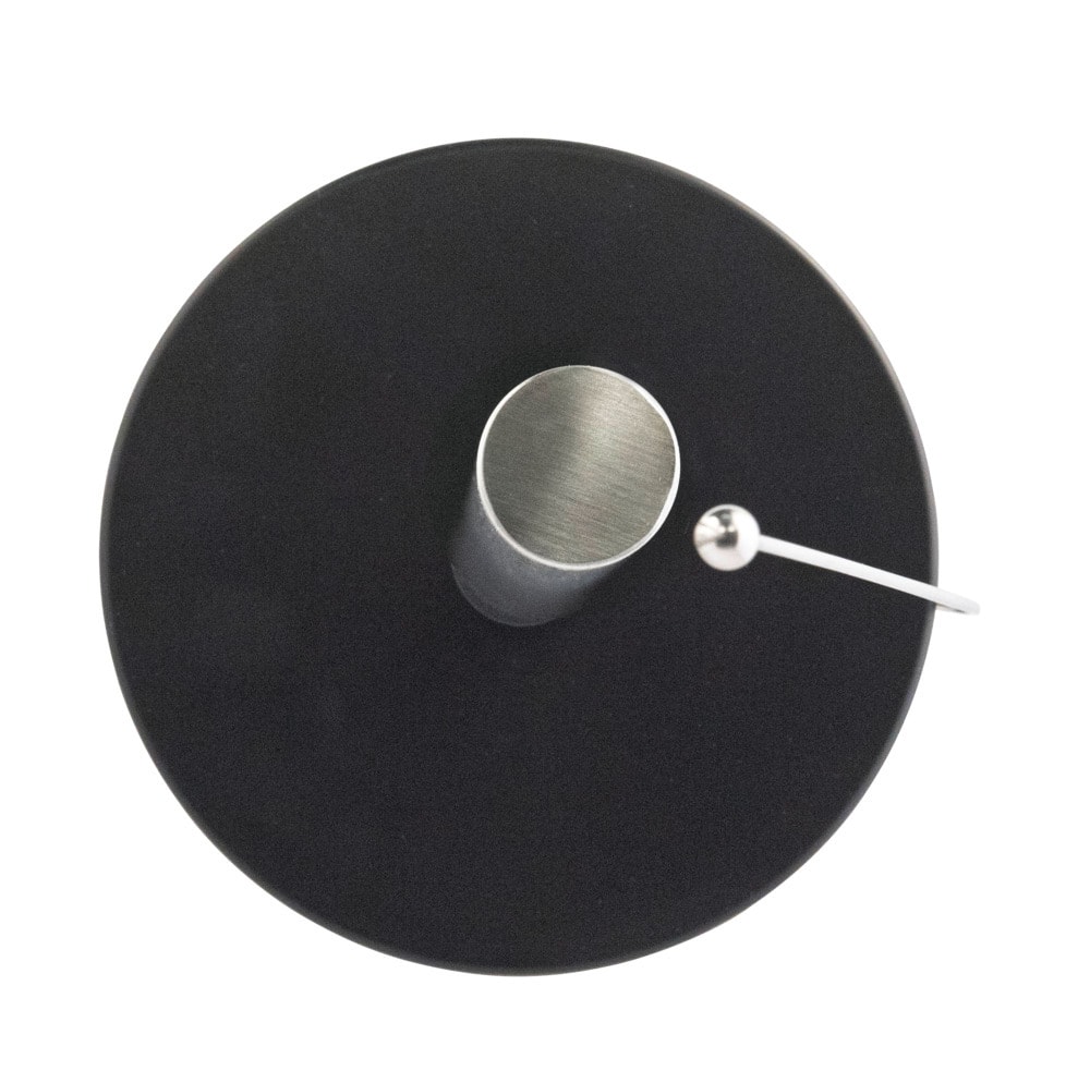Küchenrollenhalter Mod. CAITLYN, schwarz/silber, Edelstahl, Ø15x33 cm  rutschfeste Basis für Stabilität