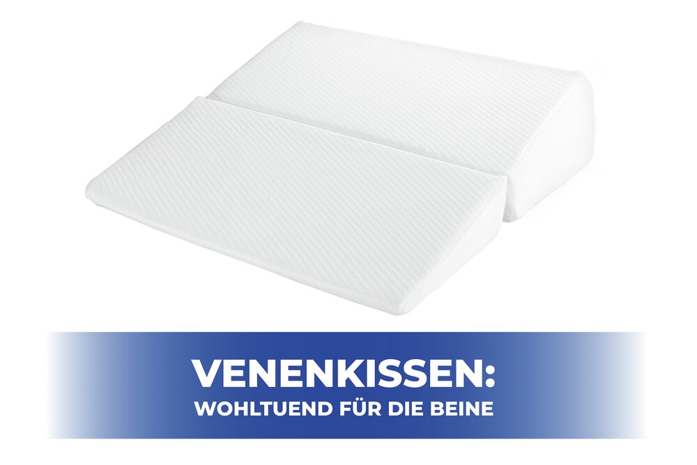 Visco Bett-Keilkissen, faltbar  druckentlastendes Stützkissen mit Viscoschaum