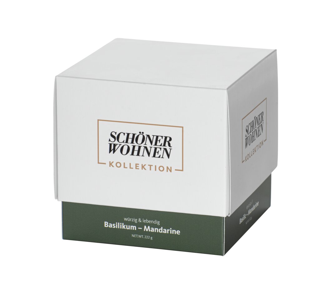 SCHÖNER WOHNEN-KOLLEKTION Duftkerze Mod.  Basil L  Brenndauer 45 - 55 Stunden