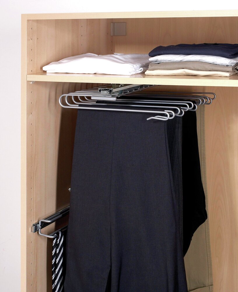 Schrankauszug Hosenbügel  für 12 Hosen