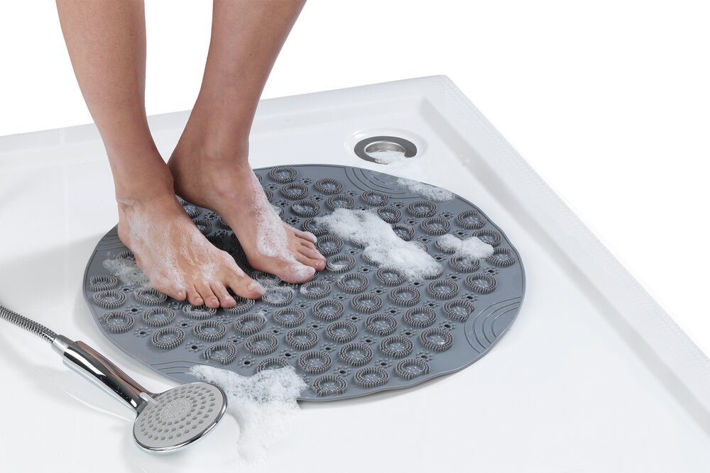 Duschmatte mit Fußreflexzonenmassage  bequeme Badematte