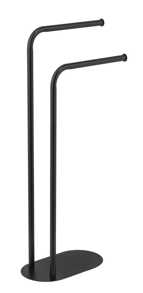 Handtuchständer Mod. Levante, schwarz, Stahl, 30x79x17 cm  rostfrei und platzsparend