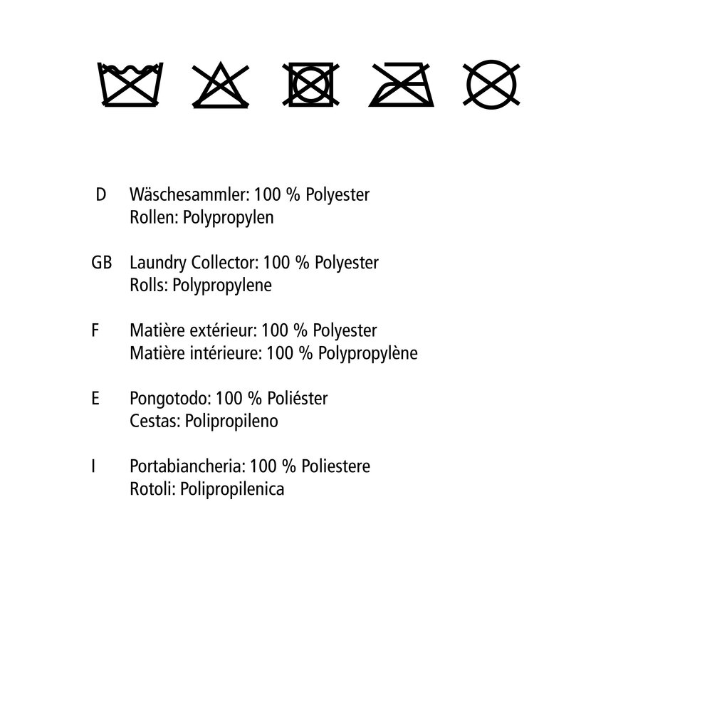 Wäschesammler Mod. Corno Beige  Wäschekorb, 43 l