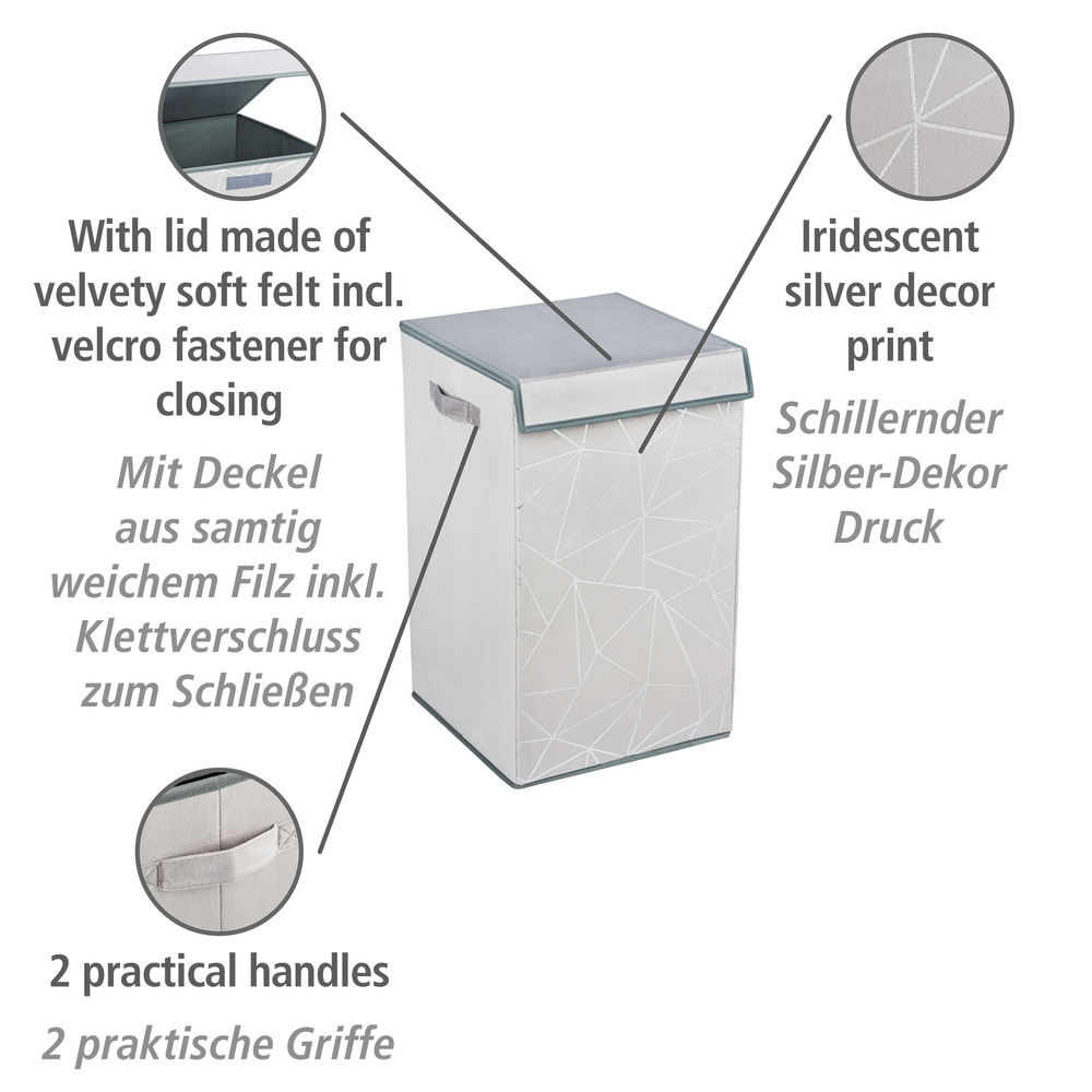 Wäschesammler Mod. Sam Grau  63 l