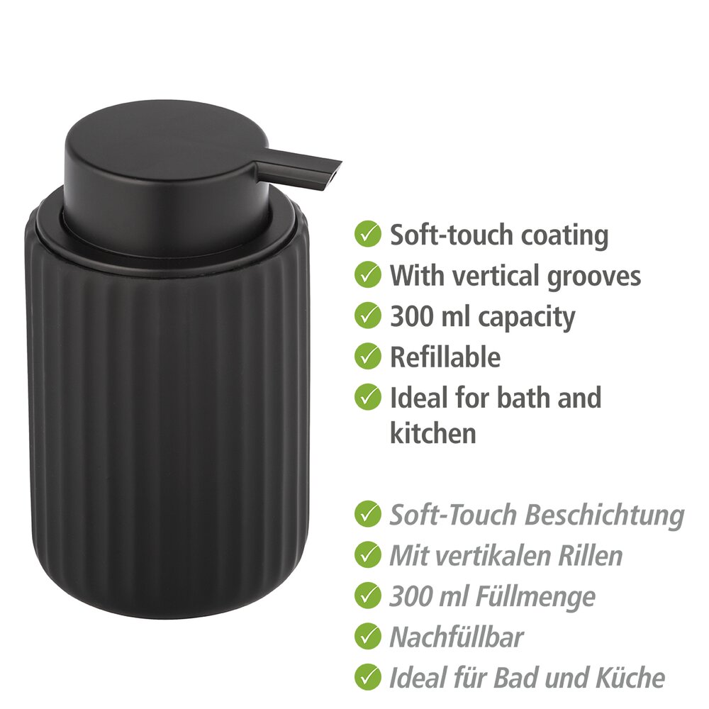 Keramische zeepdispenser Mod. Belluno Zwart