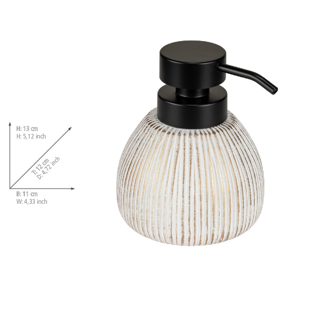 Bad-Accessoire Set Mod. Pascoli, gold, keramik/kunststoff, Ø11,5x13cm  strukturierte Oberfläche, freistehend