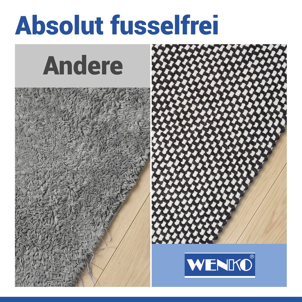 Badteppich Mod. Covelo Weiß-Anthrazit, 50 x 80 cm  rutschfest und waschbar bis 30 °C
