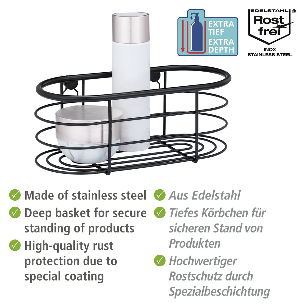 Roestvrij stalen wandplank Trestina zwart