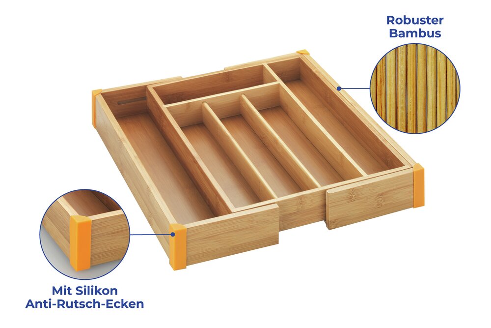 Range-couverts Bambou  télescopique