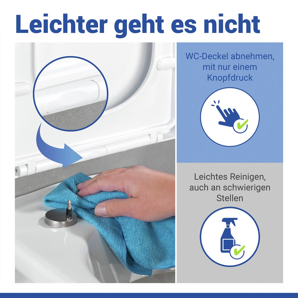 Abattant de WC Mod. Lagor DuroUnbreakable®, blanc  100 % incassable, avec frein de chute