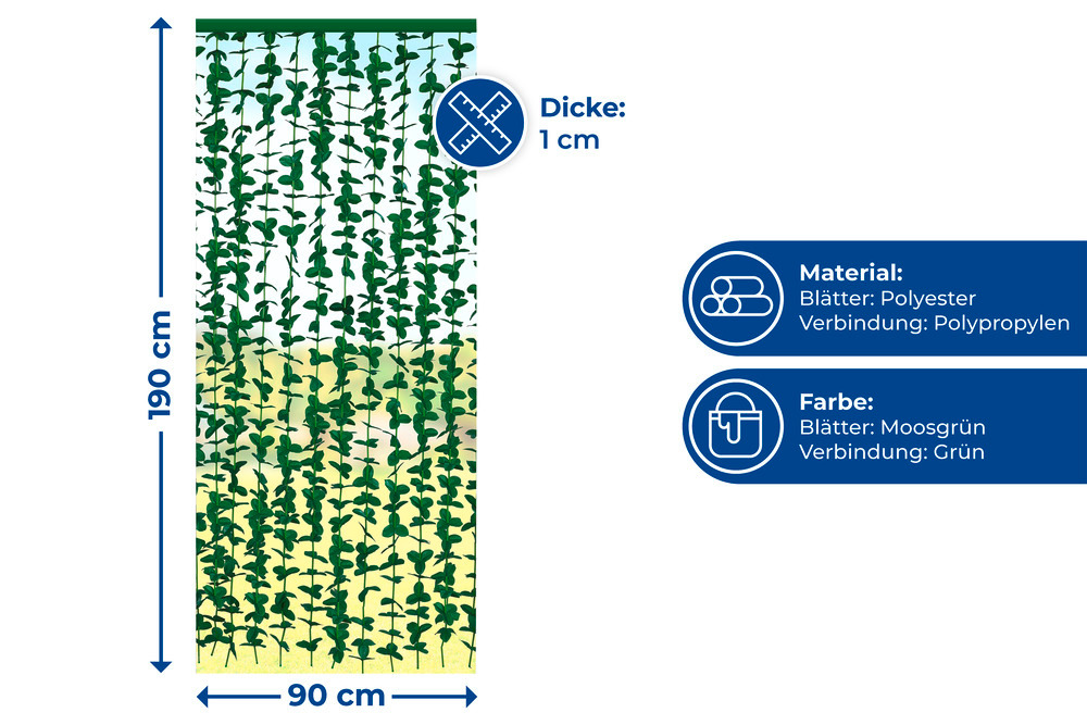 Blättervorhang Mod. Liane  dekorativer Türvorhang/Insektenschutz für Balkon