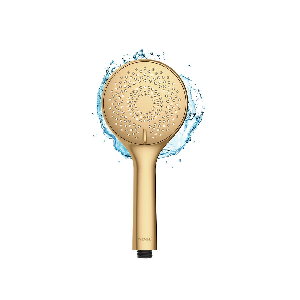 Duschkopf Gold matt  Universal-Handbrause, Ø 11 cm, 3 Strahlarten