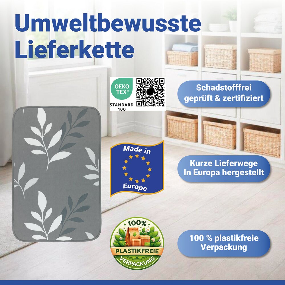 Bügeldecke Mod. Premium, 130 x 65 cm  mit Hitzereflexion, bis zu 60 % Zeitersparnis