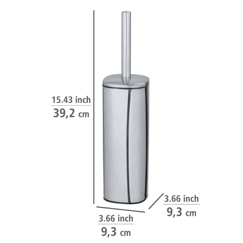 WC-Garnitur Mod. Alassio, glänzend  WC-Bürstenhalter aus Edelstahl