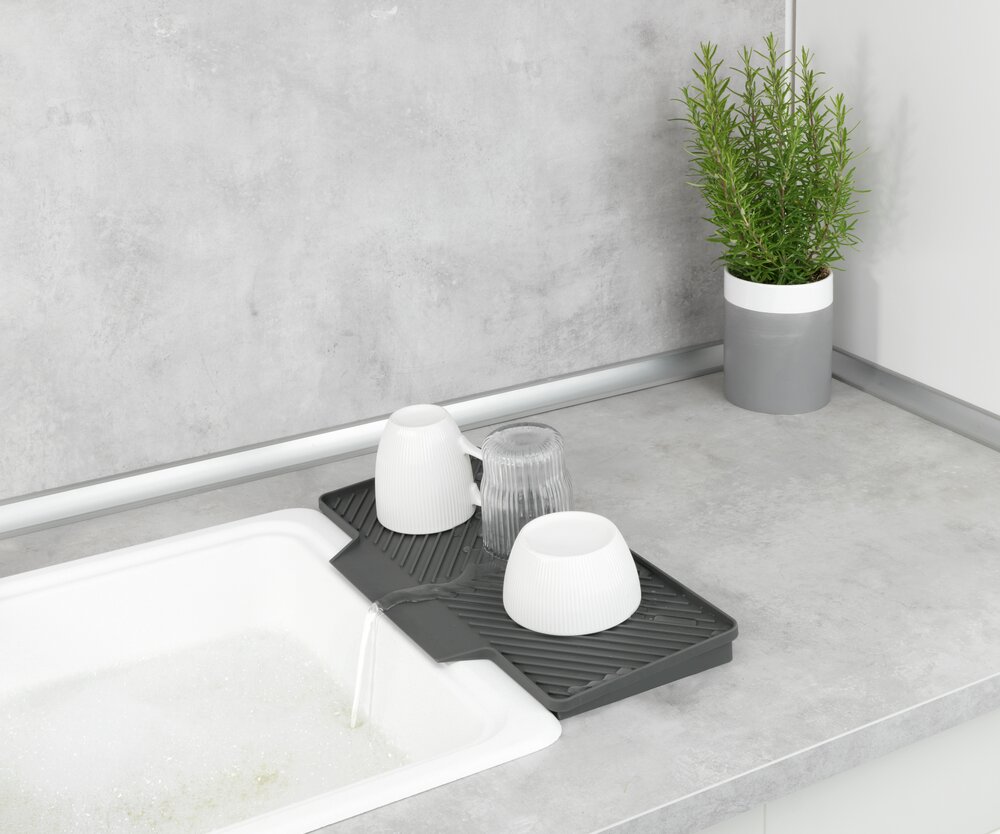 Abtropfmatte Mod. Neli Grau  40 x 20