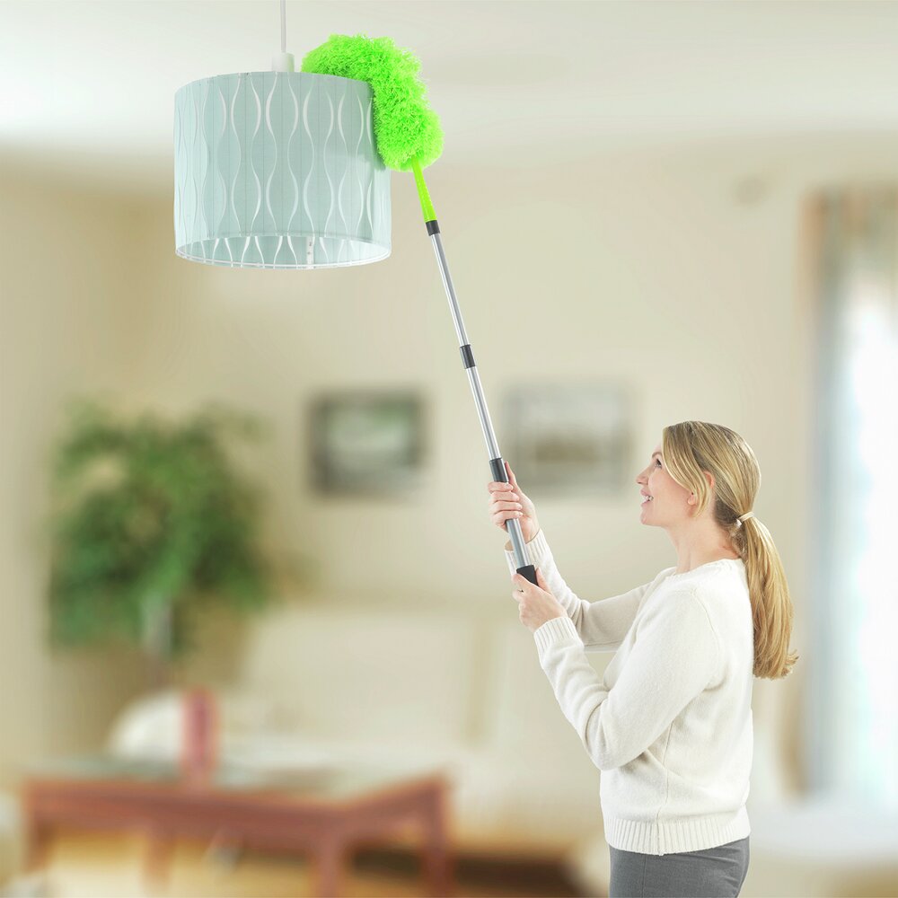Mikrofaser-Staubwedel + Teleskopstiel  ausziehbar von 56 - 122 cm