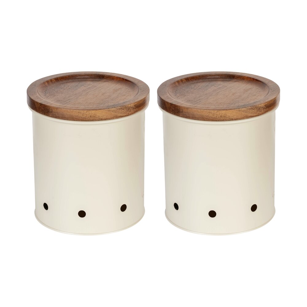 Aufbewahrungsdosen Mod. Aria, 1,6 L, 2er Set  aus pulverbeschichtetem Metall