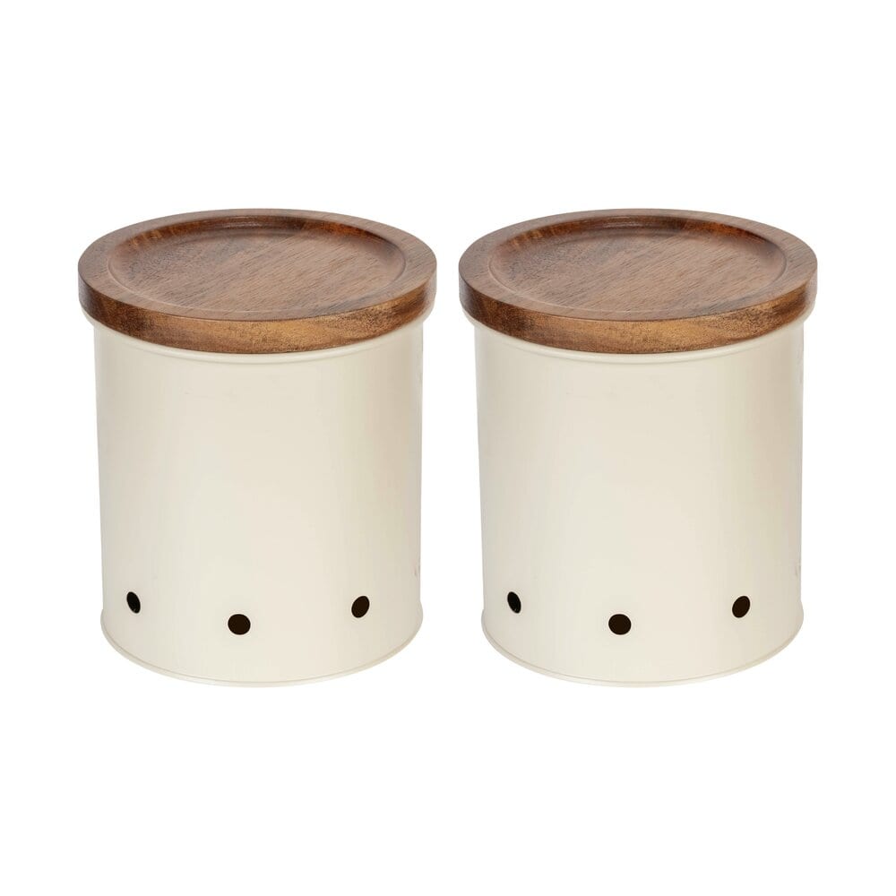 Aufbewahrungsdosen Mod. Aria, 1,6 L, 2er Set aus pulverbeschichtetem Metall