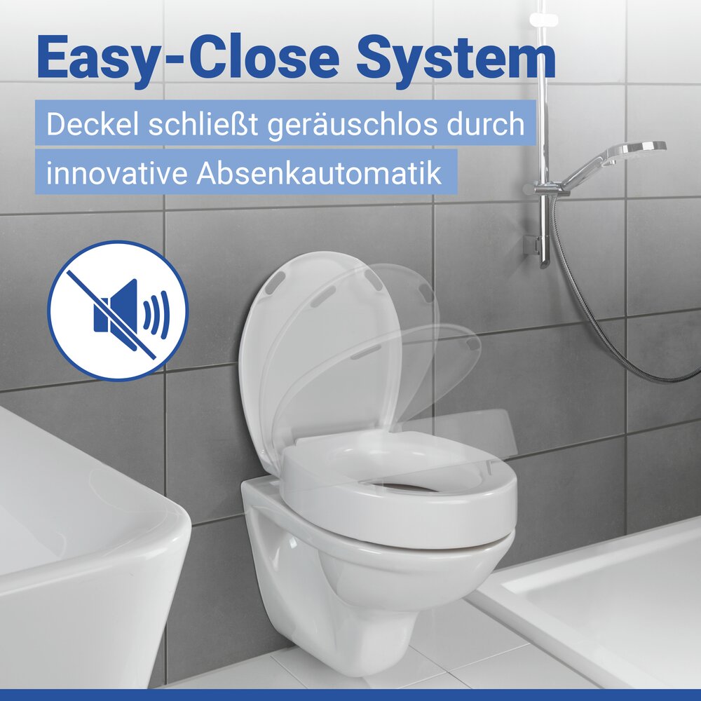 WC-Sitz Mod. Secura Comfort L  aus antibakteriellem Duroplast mit Sitzfläche