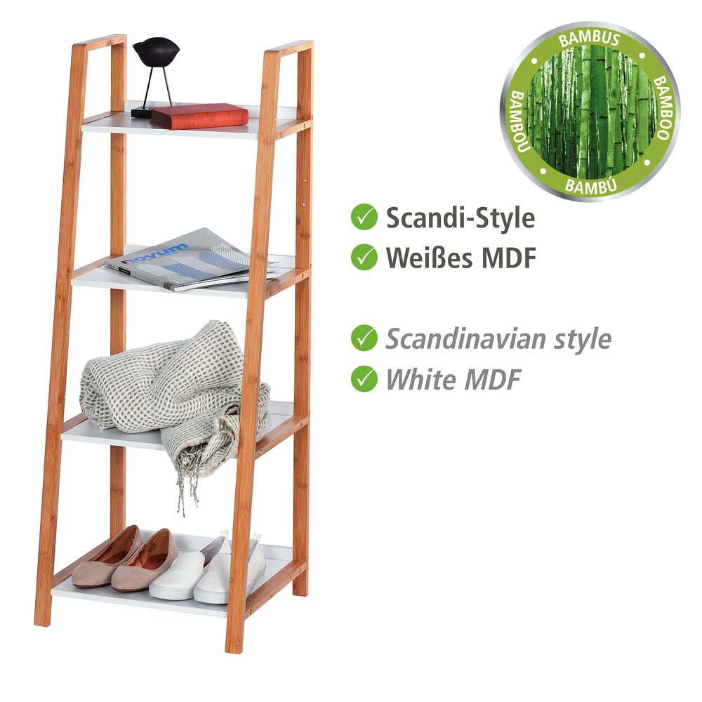 Rek Mod. Finja van bamboe met 4 planken