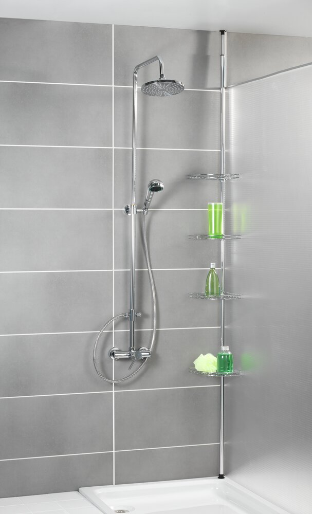 Prea roestvrijstalen telescopische douchehoek