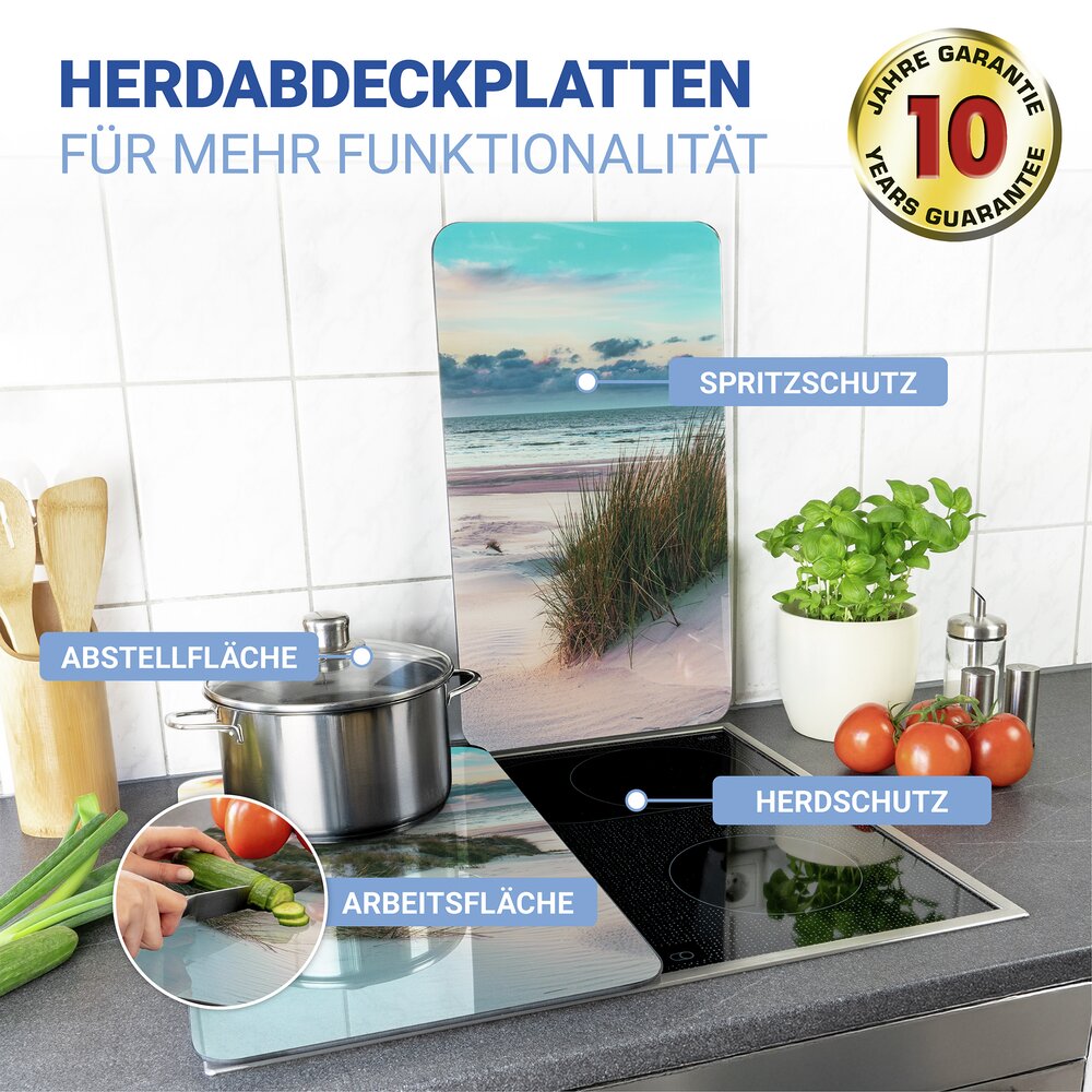 Herdabdeckplatte Universal Mod. Düne, 2er Set  für alle Herdarten geeignet