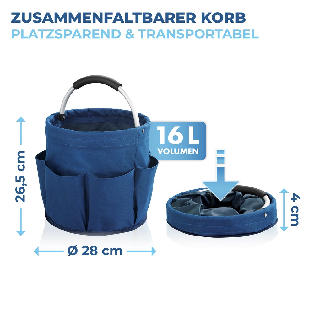 Universele schoonmaakcaddy 16 l, blauw
