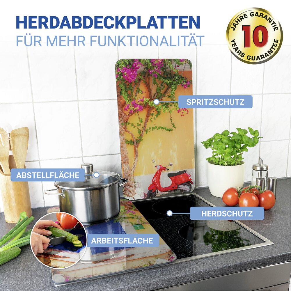 Herdabdeckplatte Universal Mod. Dolce Vita, 2er Set  für alle Herdarten geeignet
