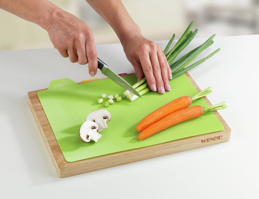 Schneidebrett Mod. Bella  Bambus, mit 4 Schneidematten