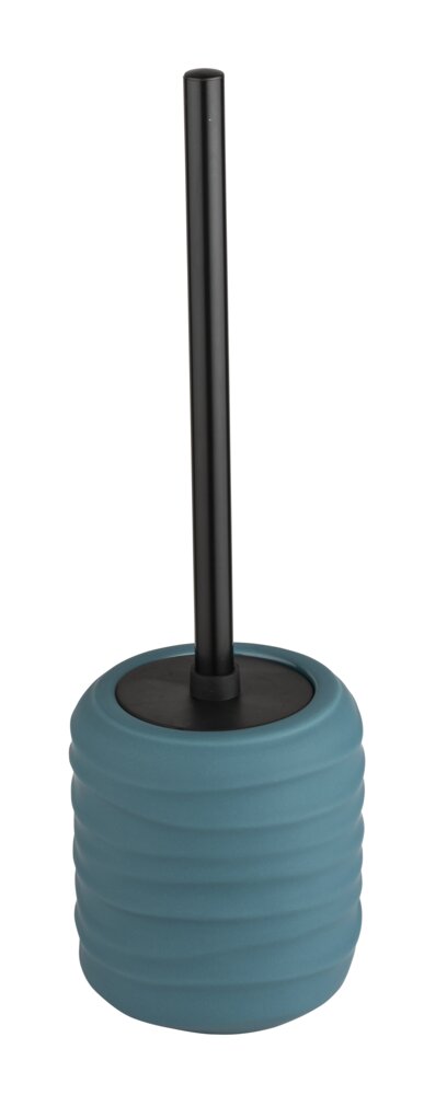 Garniture WC Mod. Illana, pétrole, céramique, silicone, inox, Ø8,5x38,5 cm  avec revêtement soft-touch