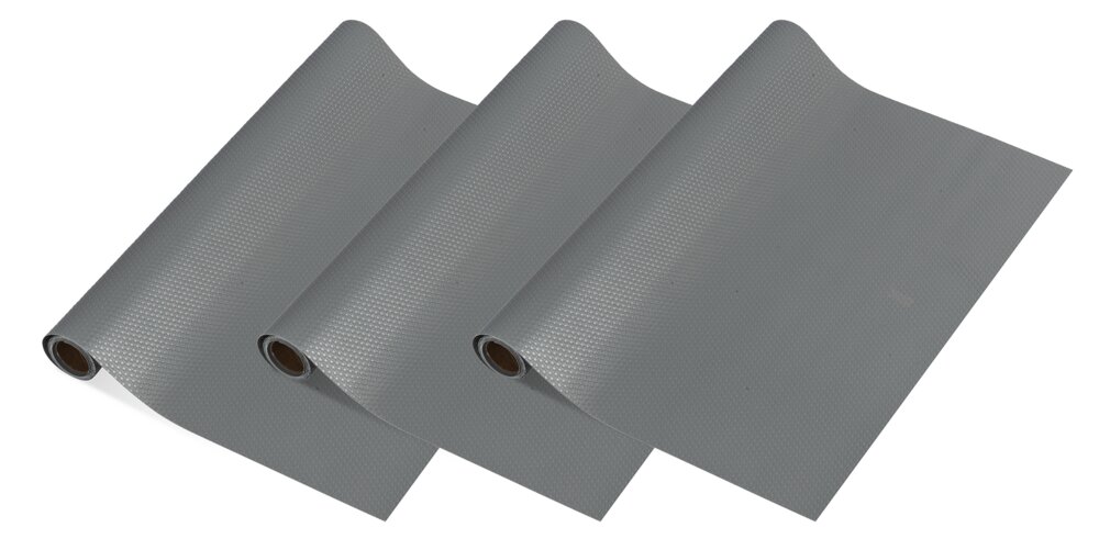Anti-Rutsch-Matte 150x50 cm, grau, EVA, Noppen, 3er-Set  geräuschdämpfend und zuschneidbar