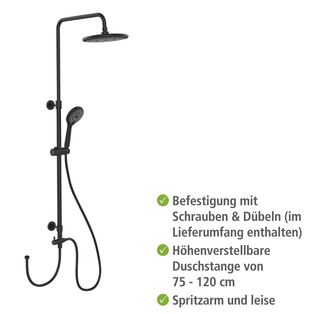 Douchesysteem Watersaving Black