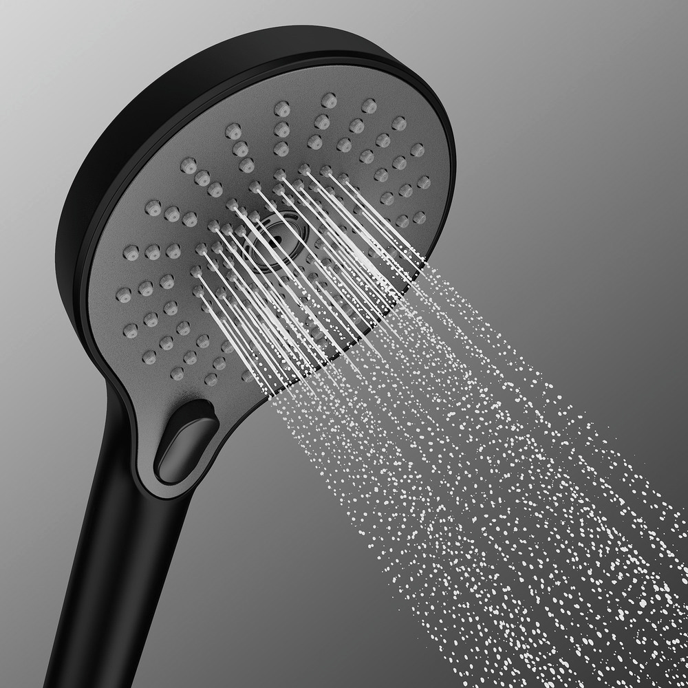 Duschkopf Mod. Ultimate Shower Schwarz/Grau  Ø 13 cm 