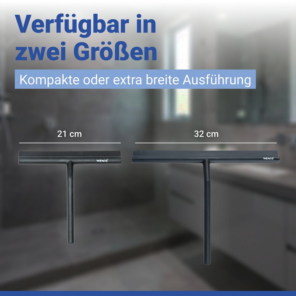 Badkamerwisser Mola silicone XXL zwart