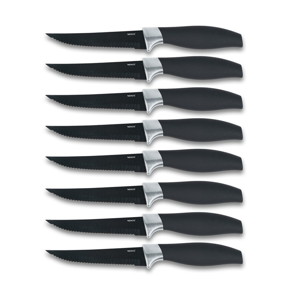 Steakmes Mod. Otis, zwart, set van 8