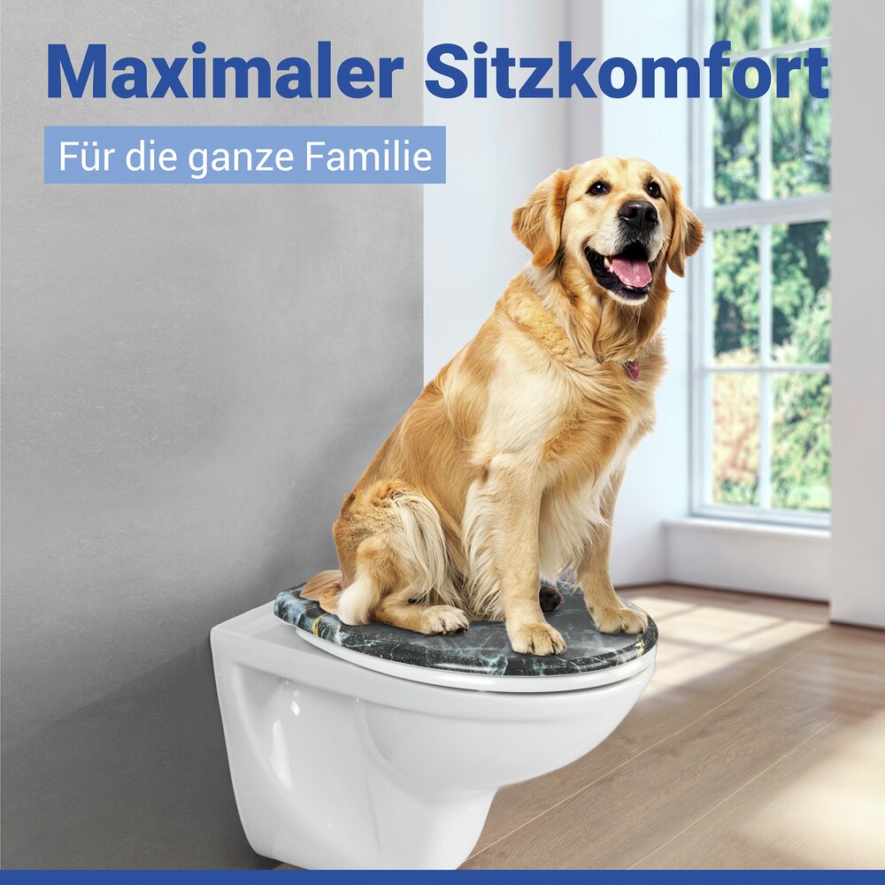 Toiletbril Mod. Black Marble