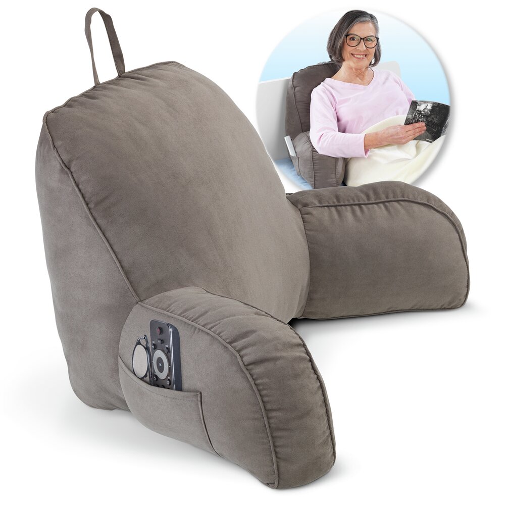 Rückenkissen mit Armlehnen  Rückenstützkissen mit extra-hoher Rückenlehne