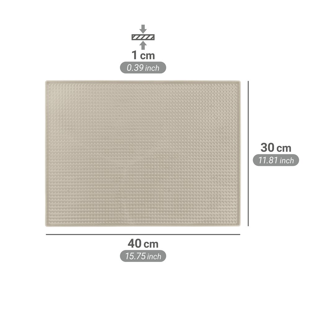 Afdruipmat Mod. Maxi, beige, kunststof, 40x30 cm