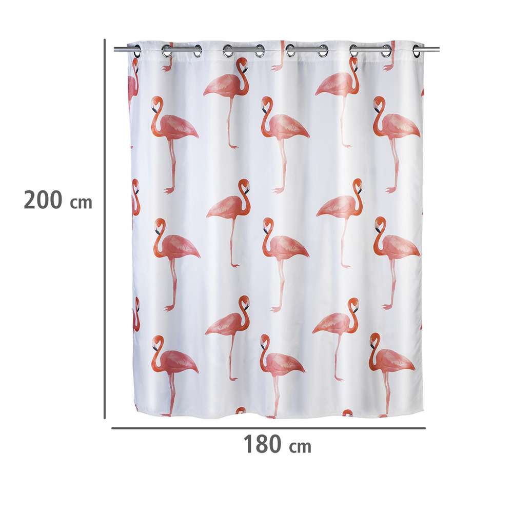 Anti-Schimmel Duschvorhang Flamingo Flex  Polyester, 180 x 200 cm, waschbar