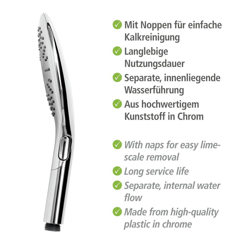 Pomme de douche Basic chrome  avec 2 types de jets