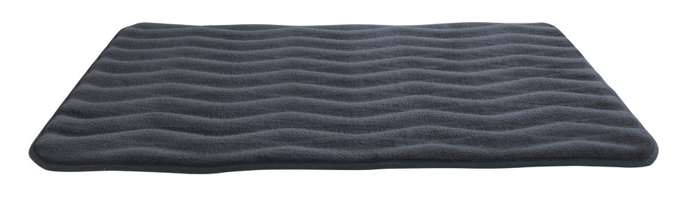 Badteppich Memory Foam Waves Dunkelgrau  50 x 80 cm