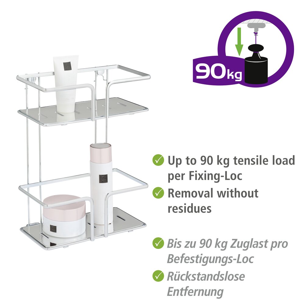 Roestvrij stalen wandplank Termoli 2 planken