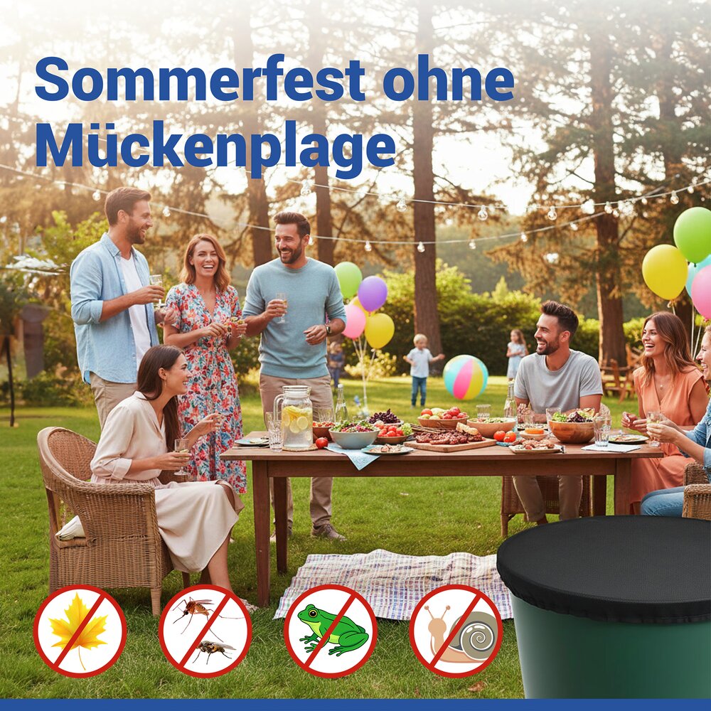 Regentonnen-Netz Ø 95 cm, 3er Set  gegen Schmutz, Blätter und Ungeziefer