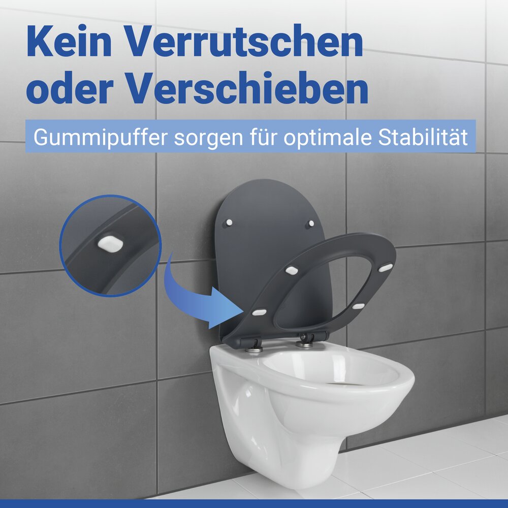 Toiletbril Mod. Sedilo Matgrijs
