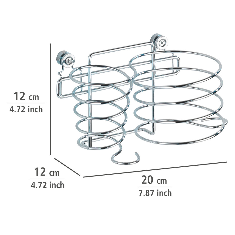 Haartrocknerhalter und Glätteisenhalter Classic  Befestigen ohne bohren