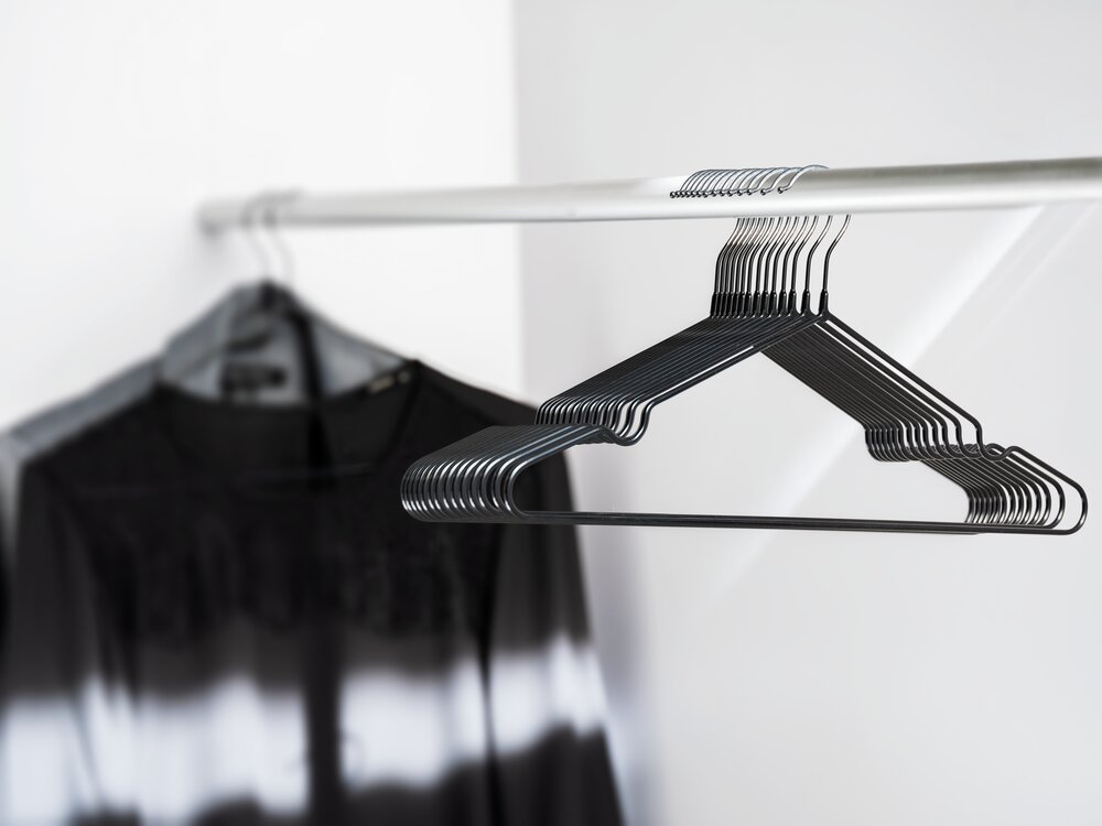 Kleerhanger Mod. Sascha zwart, set van 20