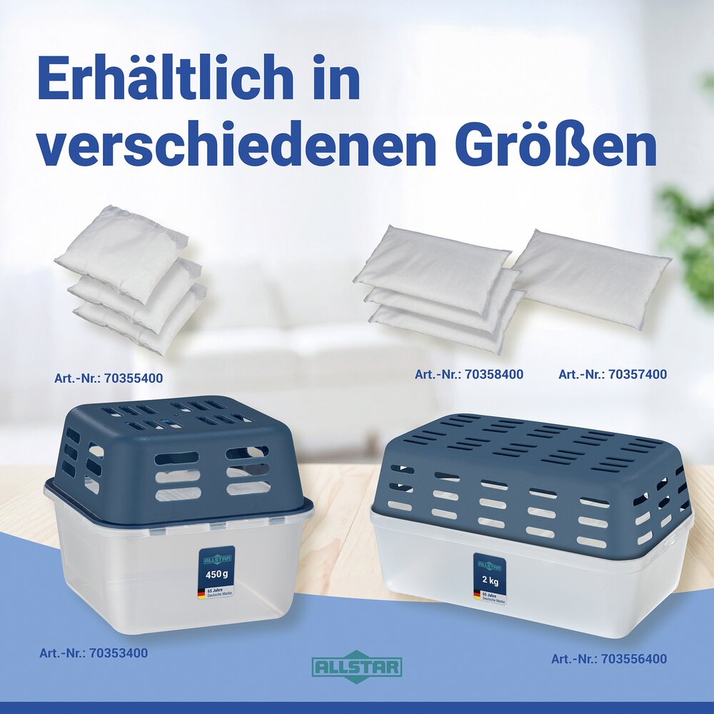 Luchtontvochtiger Mod. Lufeu navulling, 1 kg